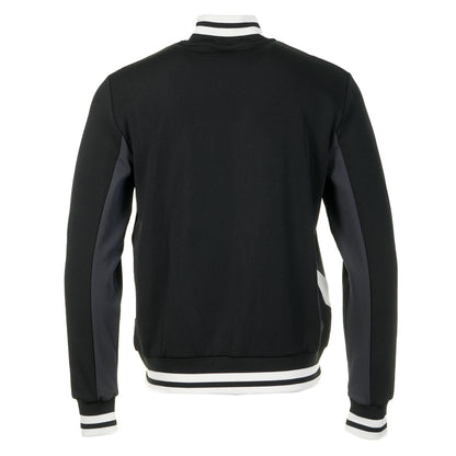 Tiebreaker Track Top Black Charcoal Gardenia