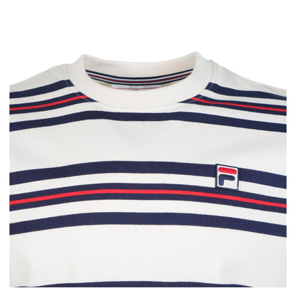 Cesare Yarn Dye Stripe Tee Gardenia