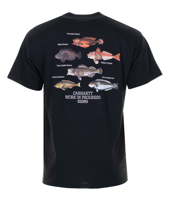 Short Sleeve Fish T Shirt Black