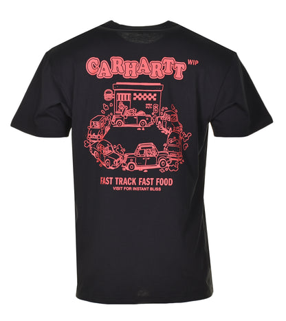 Short Sleeve Fast Food T Shirt Black