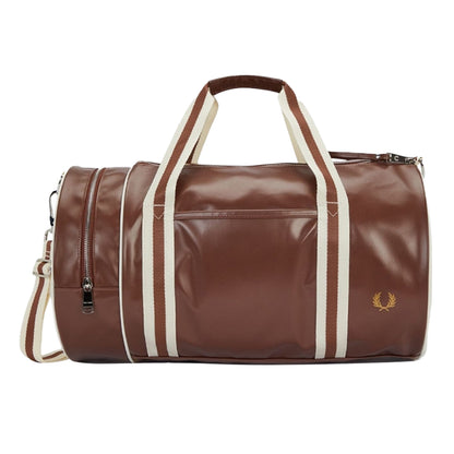 fred perry Classic Barrel Bag Tan Ecru