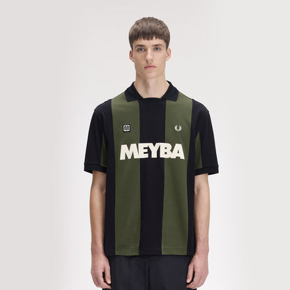 Fred Perry Meyba Cut And Sew Polo Shirt Black