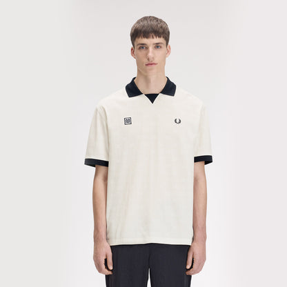 Fred Perry Meyba Printed Polo Shirt Ecru