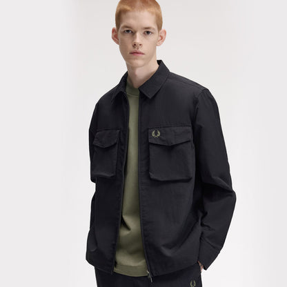 Ripstop Pocket Overshirt Black