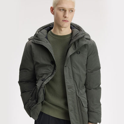 Padded Patch Pocket Parka Field Green