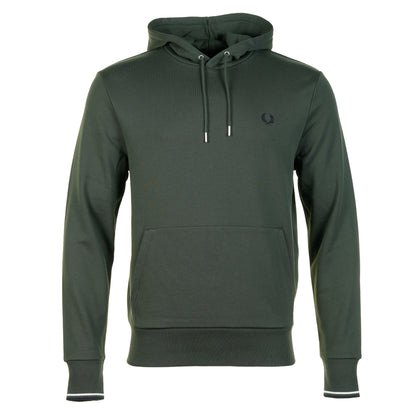 Tipped Hooded Sweatshirt Court Green