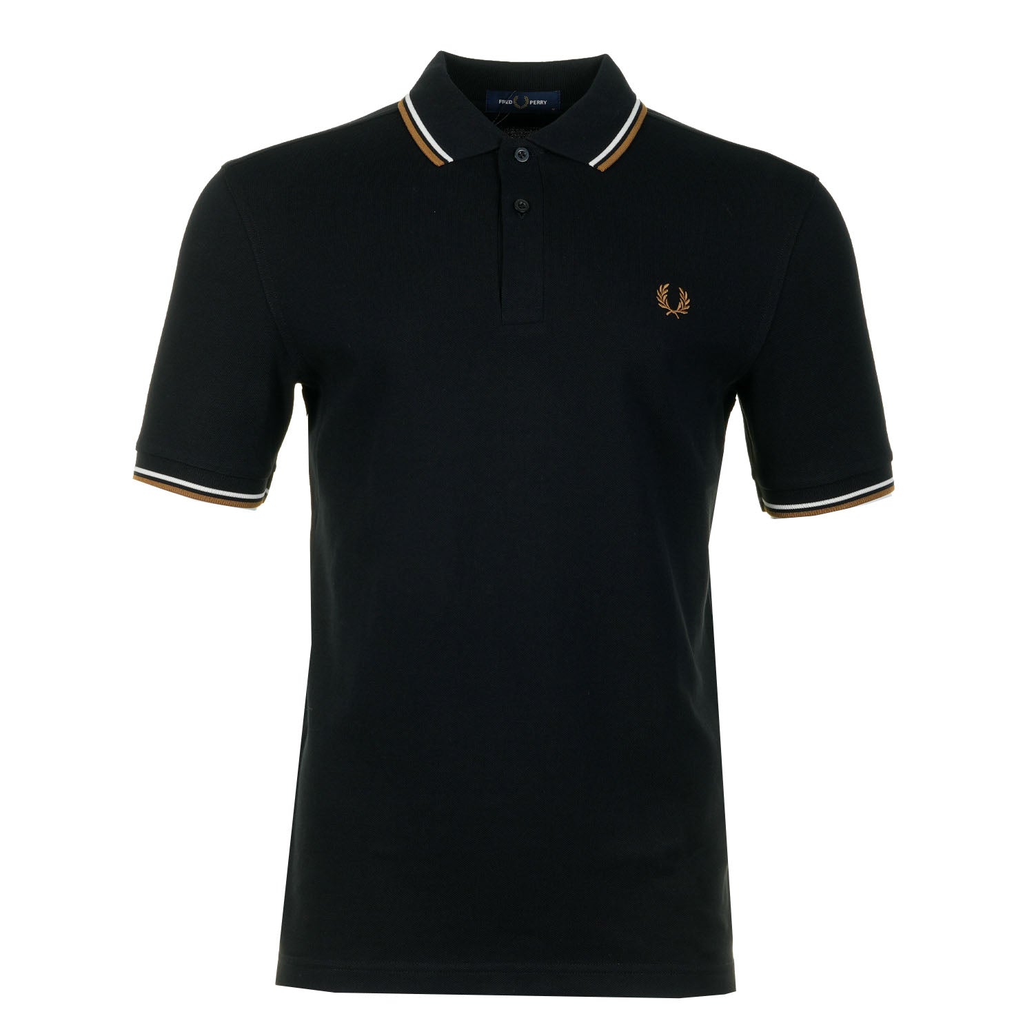 Short Sleeve Twin Tipped Polo Shirt Black