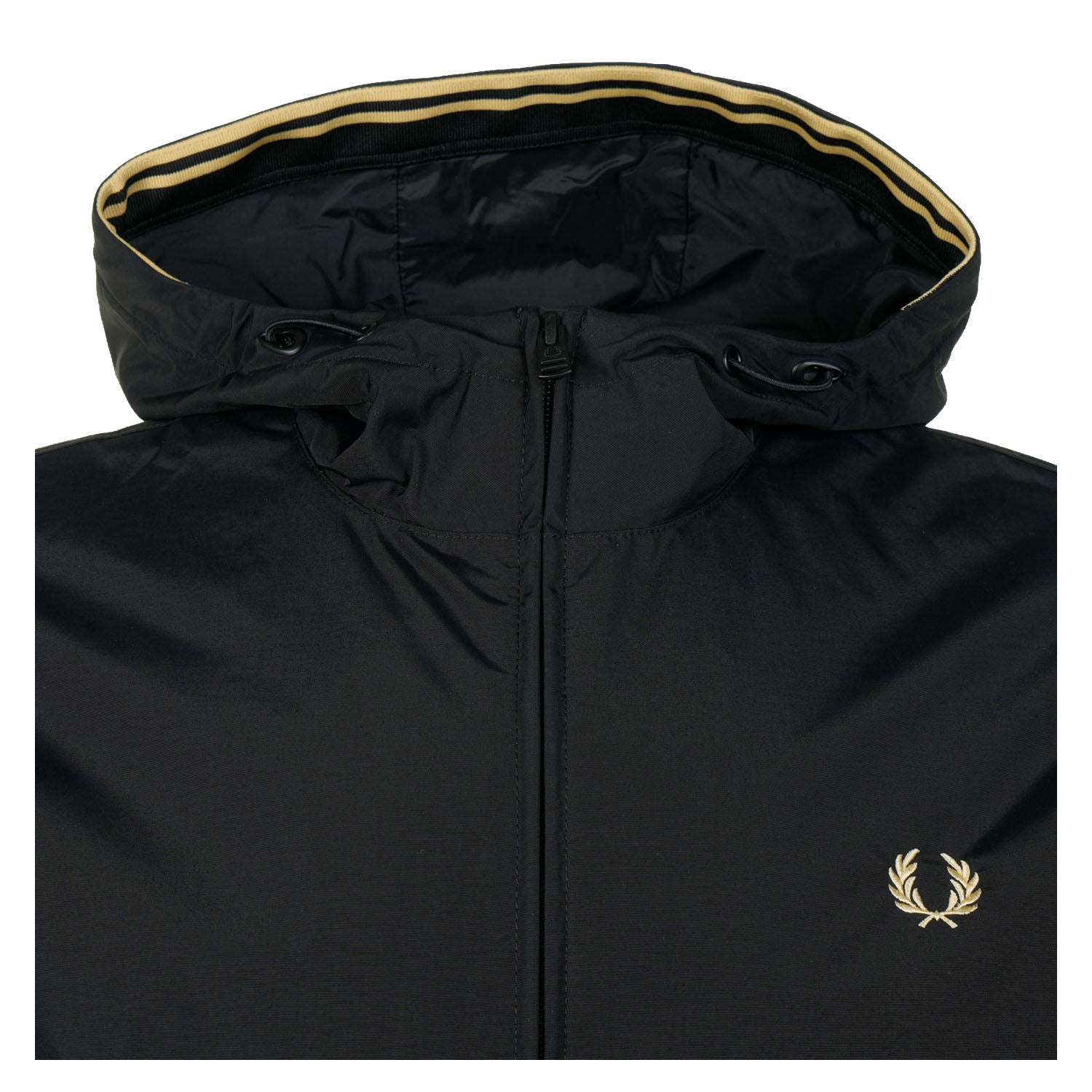 Fred Perry The Hooded Brentham Jacket Black – Ragazzi Clothing