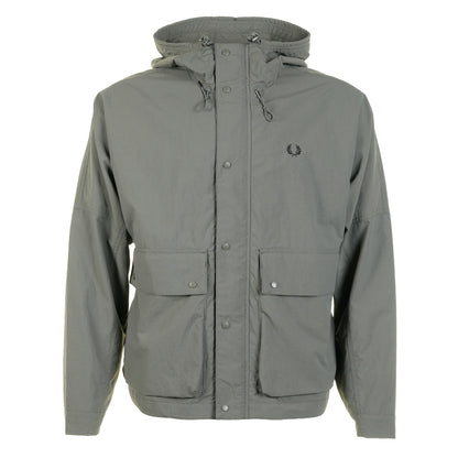 Cropped Ripstop Parka Field Green