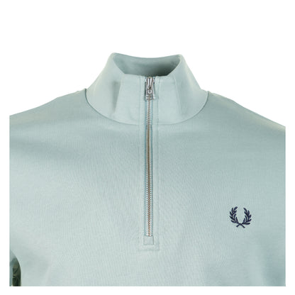 Half Zip Sweatshirt Silver Blue