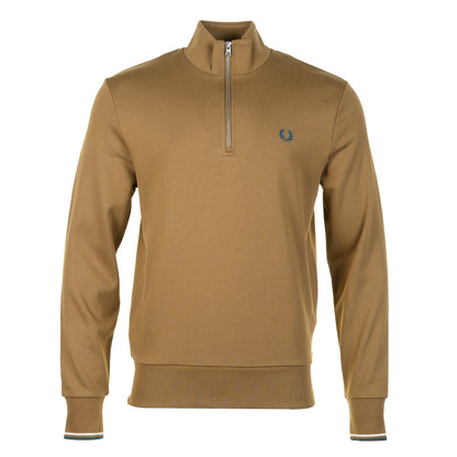 Half Zip Sweatshirt Shaded Stone Ecru