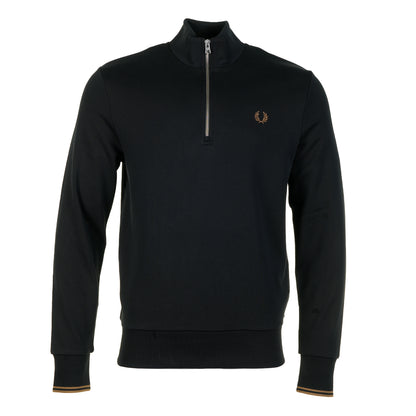 Half Zip Sweatshirt Black Shaded Stone