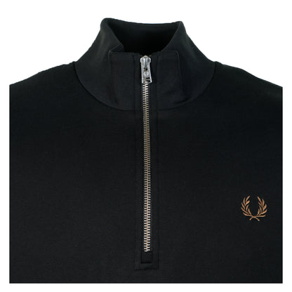Half Zip Sweatshirt Black Shaded Stone