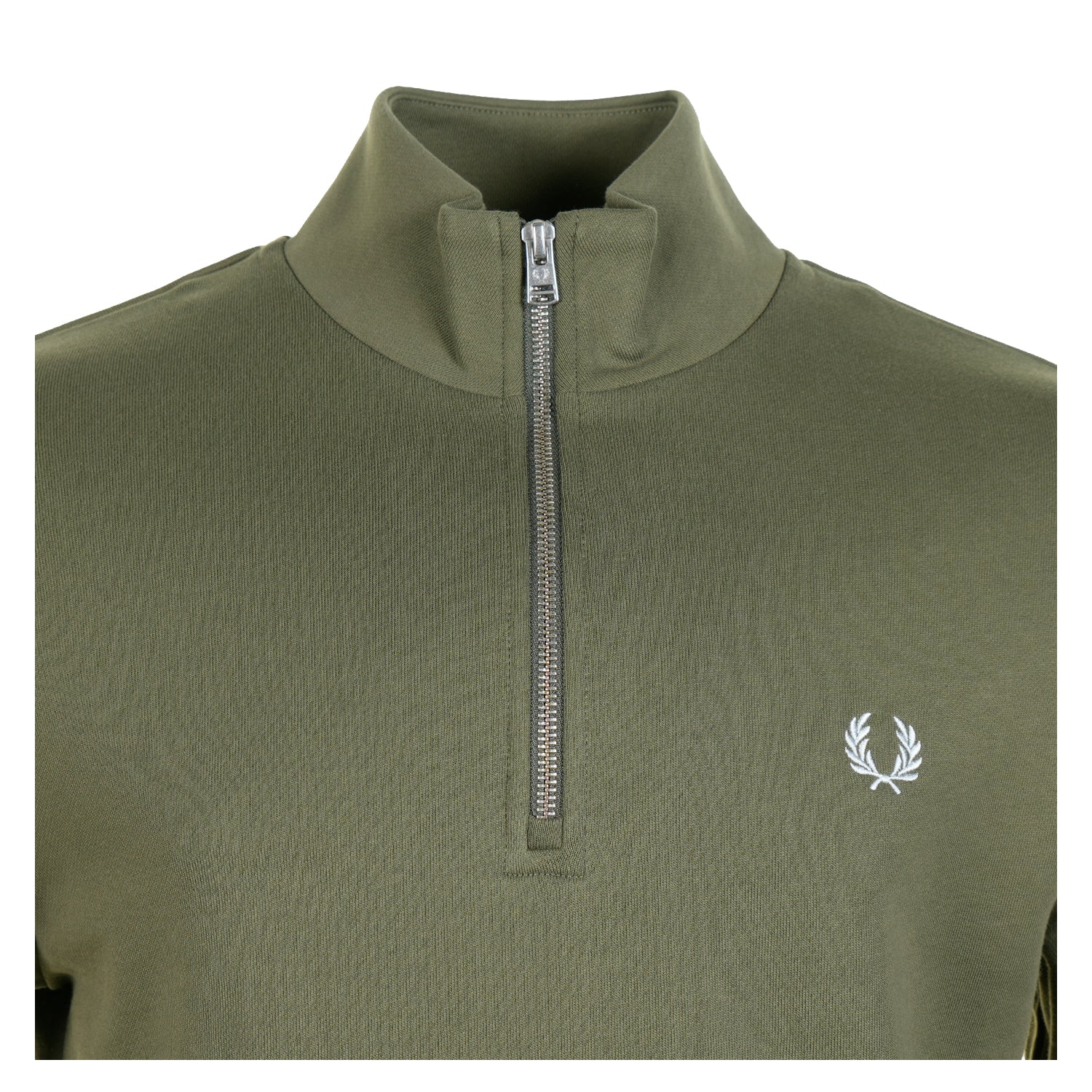 Fred Perry Half Zip Sweatshirt Laurel Green – Ragazzi Clothing
