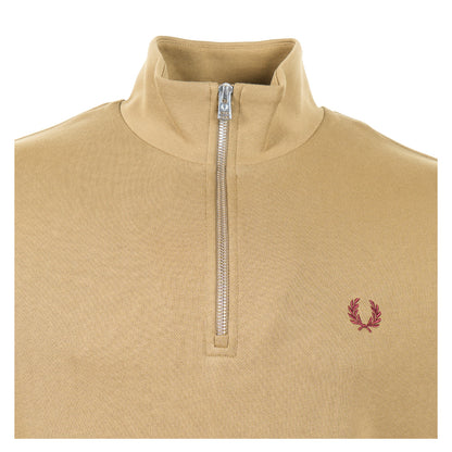 Half Zip Sweatshirt Bronze / Ecru / Oxblood