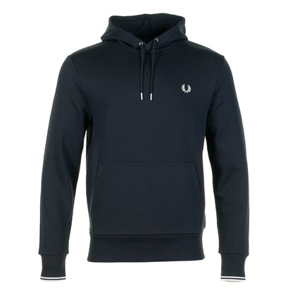 Tipped Hooded Sweatshirt Navy