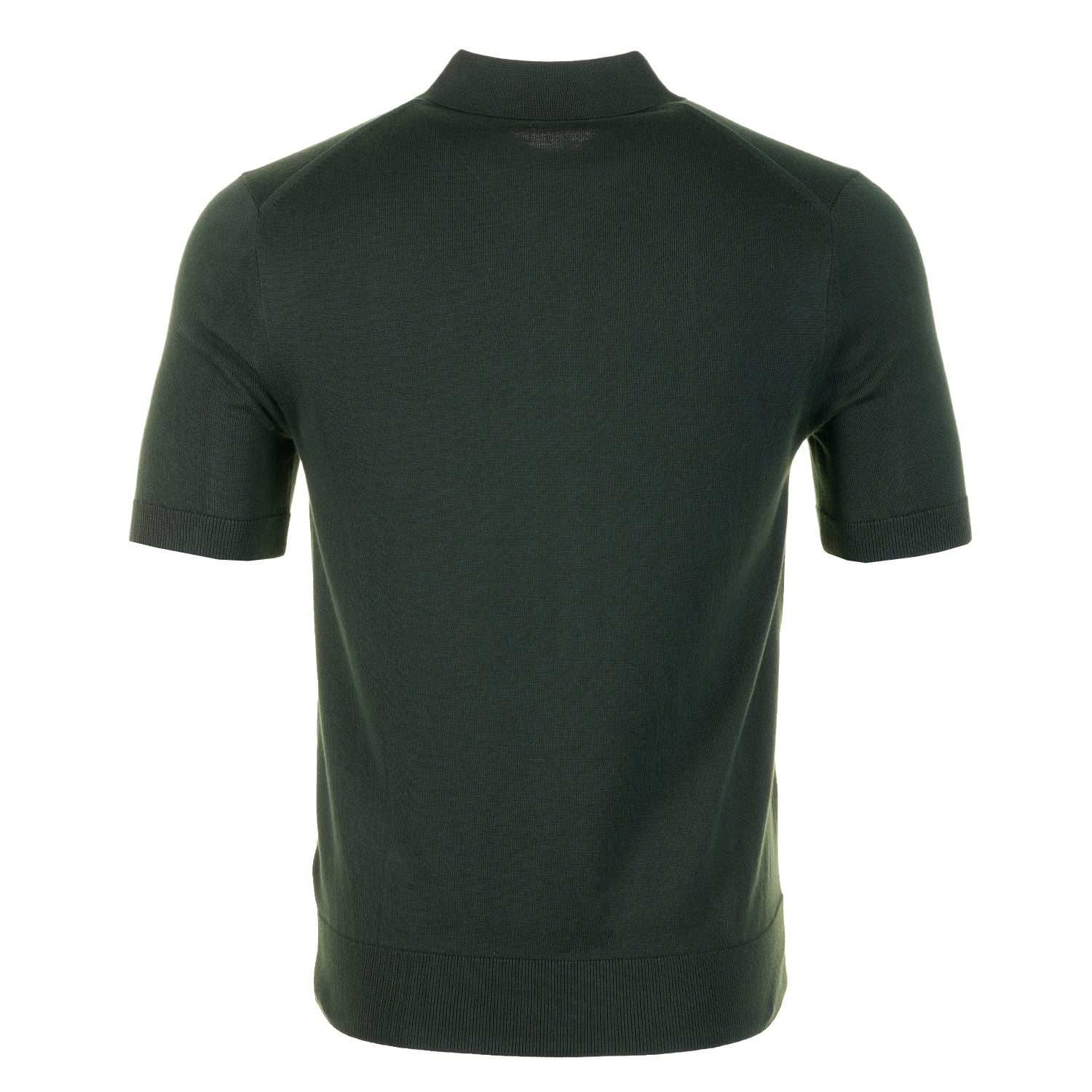 Short Sleeve Cotton Knitted Polo Shirt Night Green