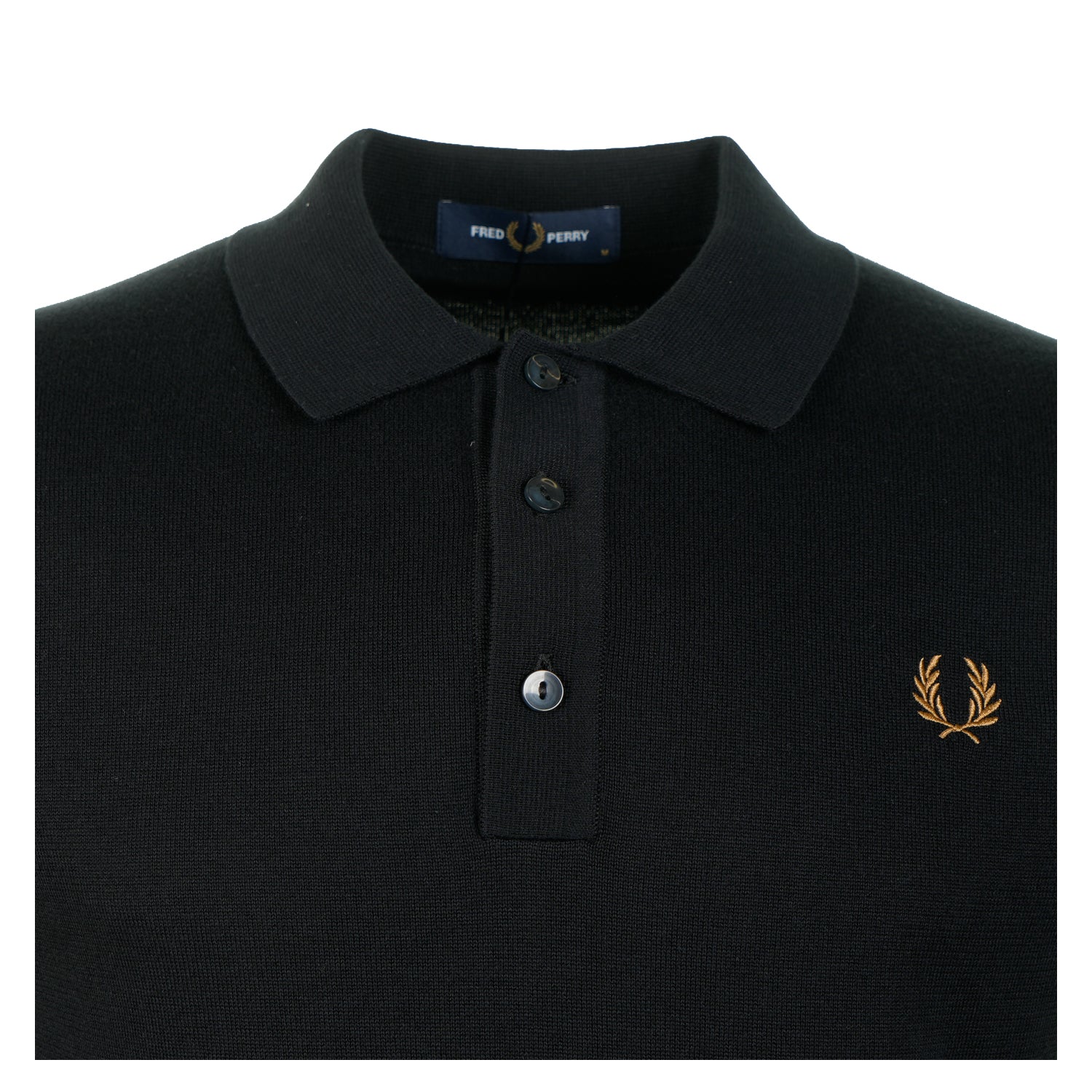 Short Sleeve Cotton Knitted Polo Shirt Black
