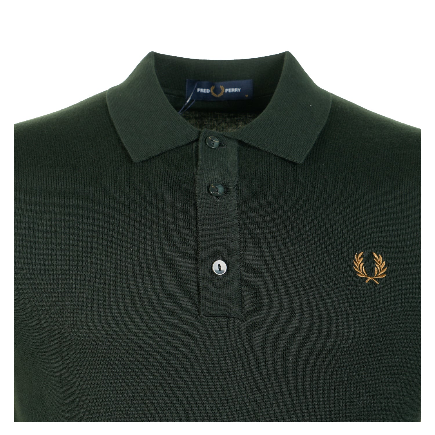 Short Sleeve Cotton Knitted Polo Shirt Night Green