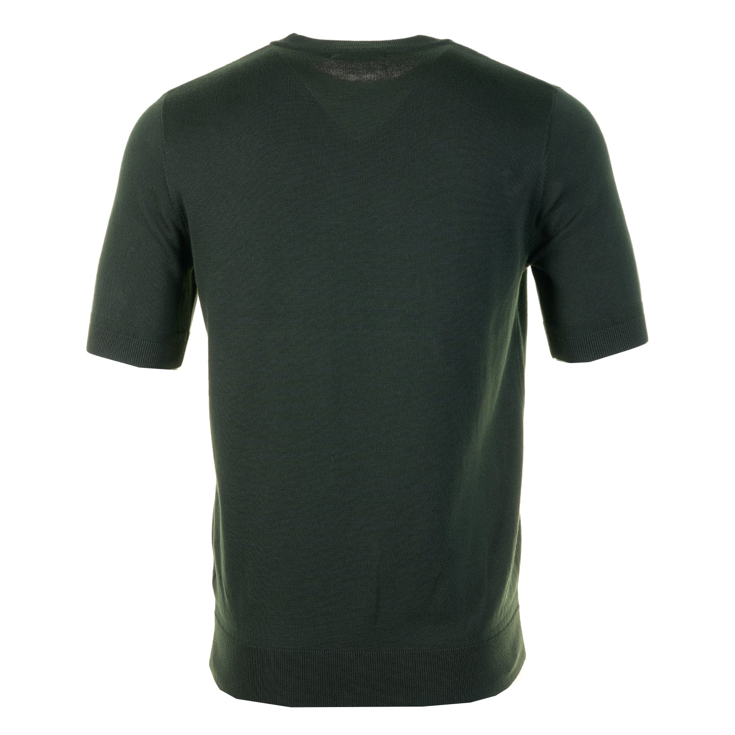 Short Sleeve Knitted Cotton T Shirt Night Green
