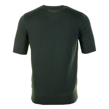 Short Sleeve Knitted Cotton T Shirt Night Green