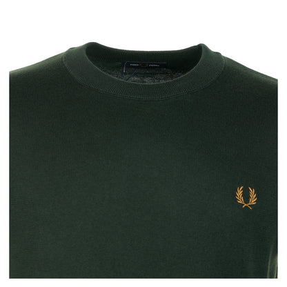Short Sleeve Knitted Cotton T Shirt Night Green