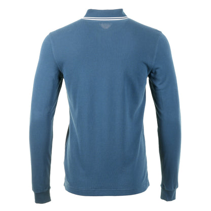 Long Sleeve Twin Tipped Polo Shirt Mod Blue / Slate