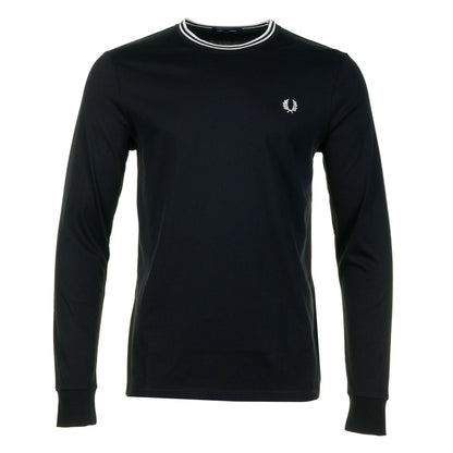 Long Sleeve Twin Tipped T Shirt Black
