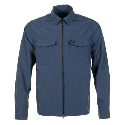 Zip Through Overshirt Dark Airforce