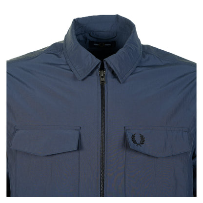 Zip Through Overshirt Dark Airforce