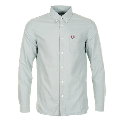 Long Sleeve Oxford Shirt Silver Blue