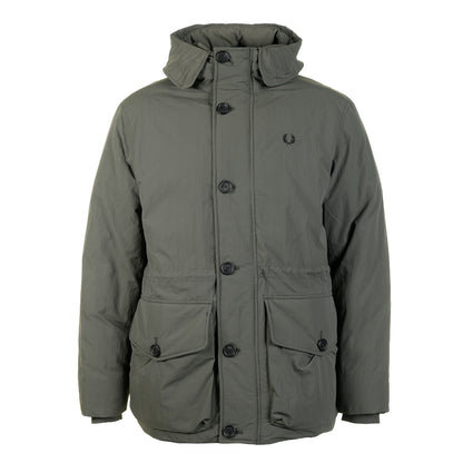 Padded Patch Pocket Parka Field Green
