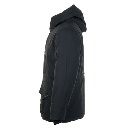 Padded Patch Pocket Parka Black