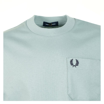 Relaxed Pocket T Shirt Silver Blue