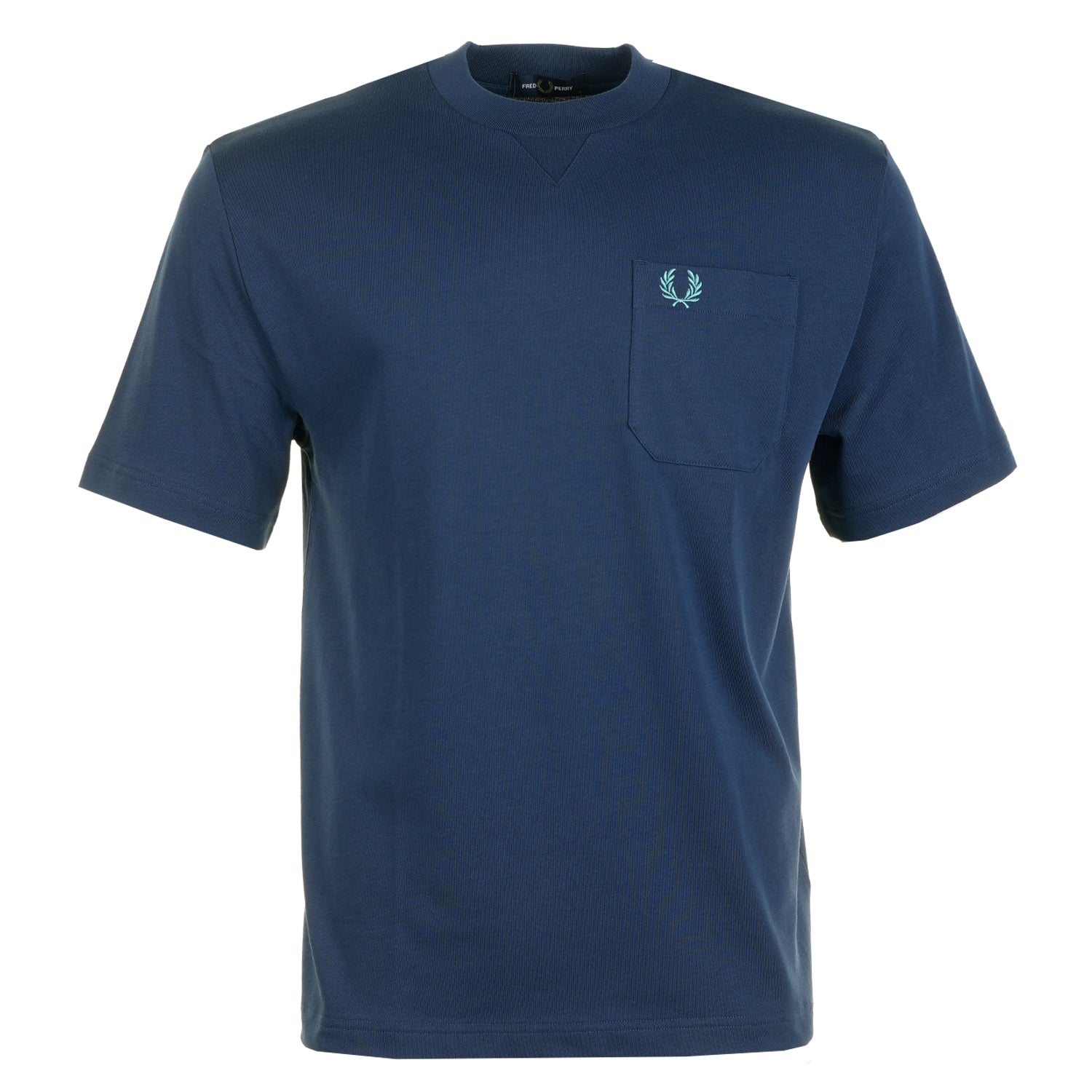 Pocket Detail Pique T Shirt Tennis Blue