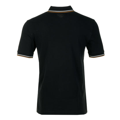 Short Sleeve Twin Tipped Polo Shirt Black