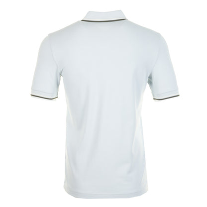Short Sleeve Twin Tipped Polo Shirt Dusk Blue / Ecru / Green