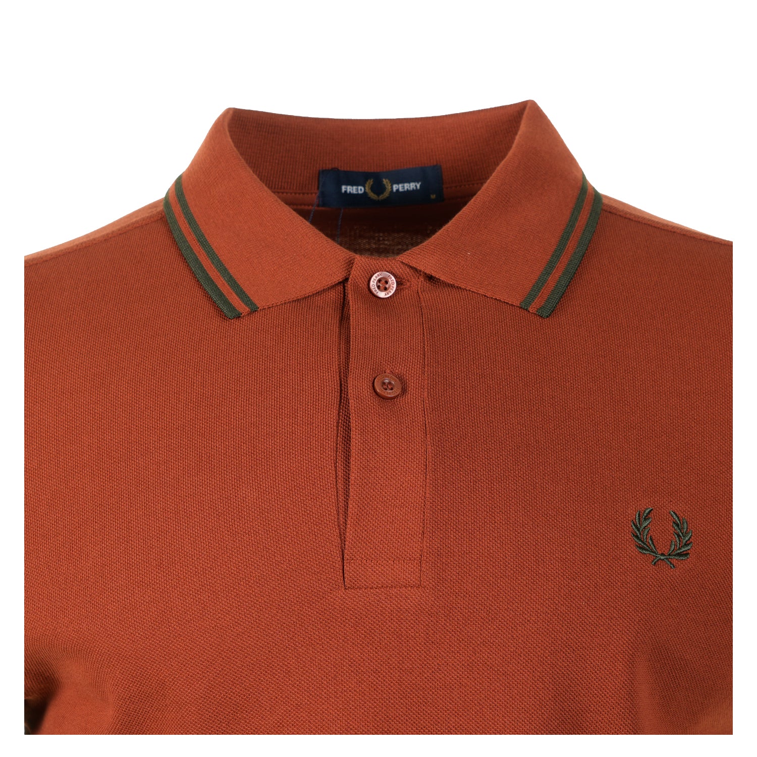 Short Sleeve Twin Tipped Polo Shirt Twilight Brandy / Night Green