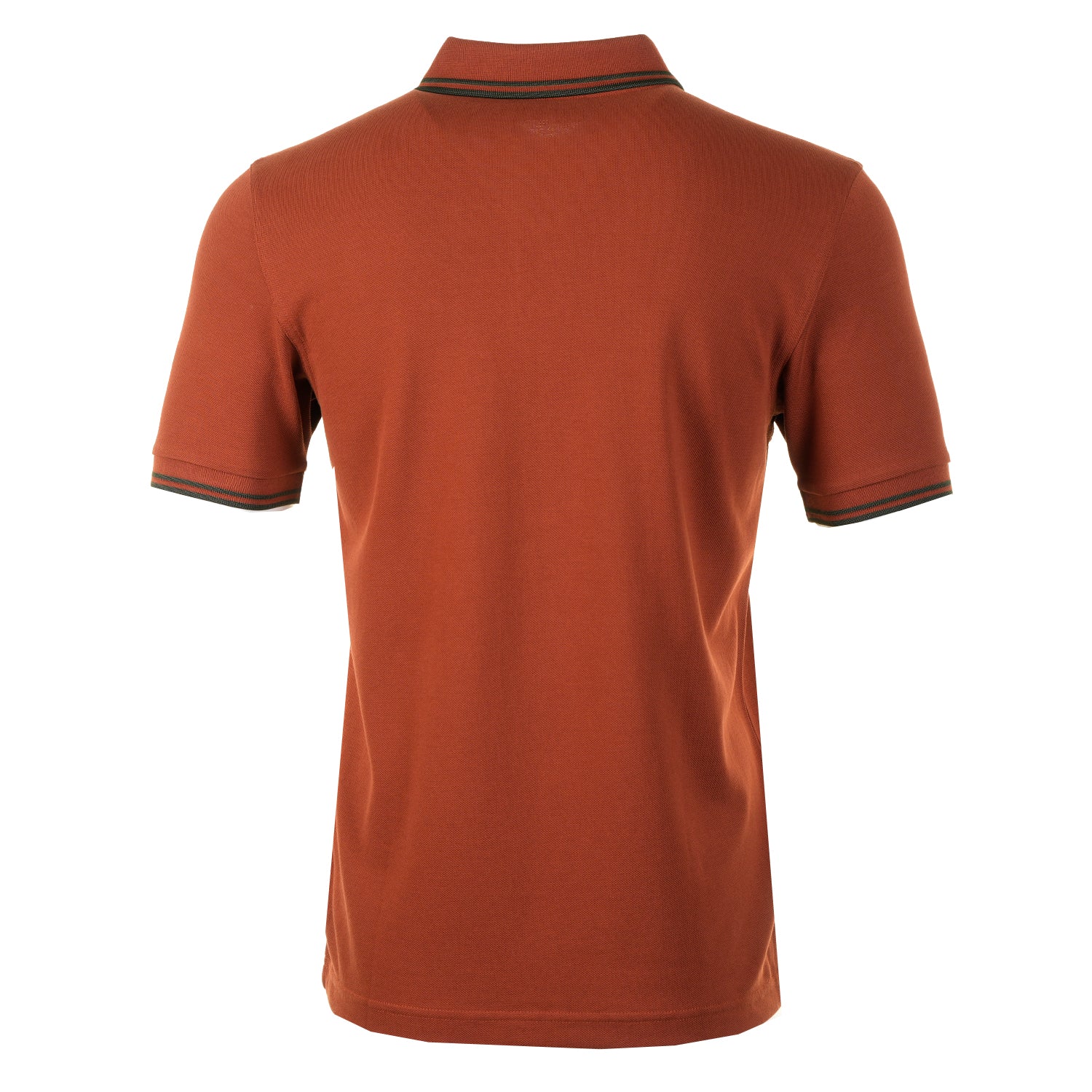 Short Sleeve Twin Tipped Polo Shirt Twilight Brandy / Night Green
