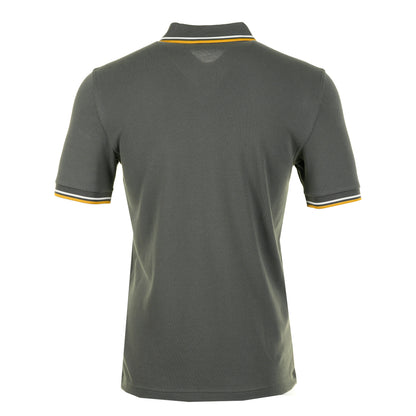 Short Sleeve Twin Tipped Polo Shirt Field Green / Ecru / Golden