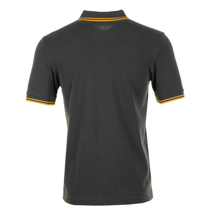 Short Sleeve Twin Tipped Polo Shirt Anchor Grey / Golden