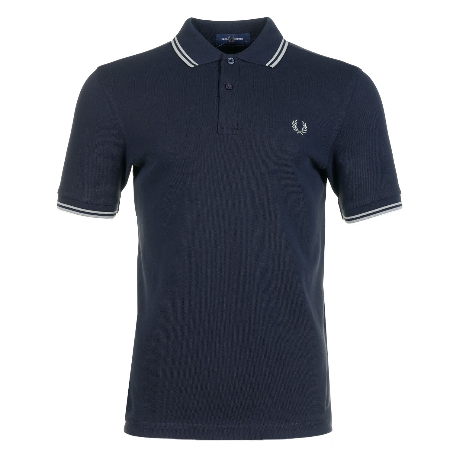 Short Sleeve Twin Tipped Polo Shirt Navy Seagrass