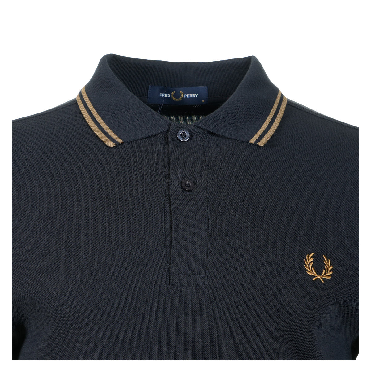 Short Sleeve Twin Tipped Polo Shirt Navy / Bronze