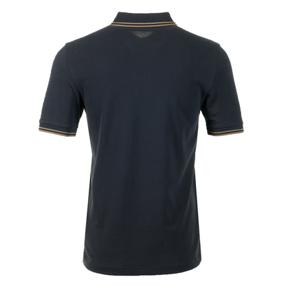 Short Sleeve Twin Tipped Polo Shirt Navy / Bronze