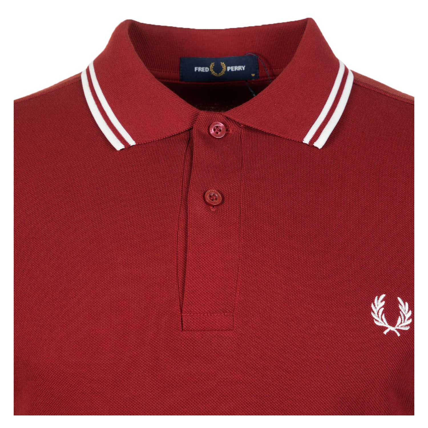 Short Sleeve Twin Tipped Polo Shirt Burnt Red