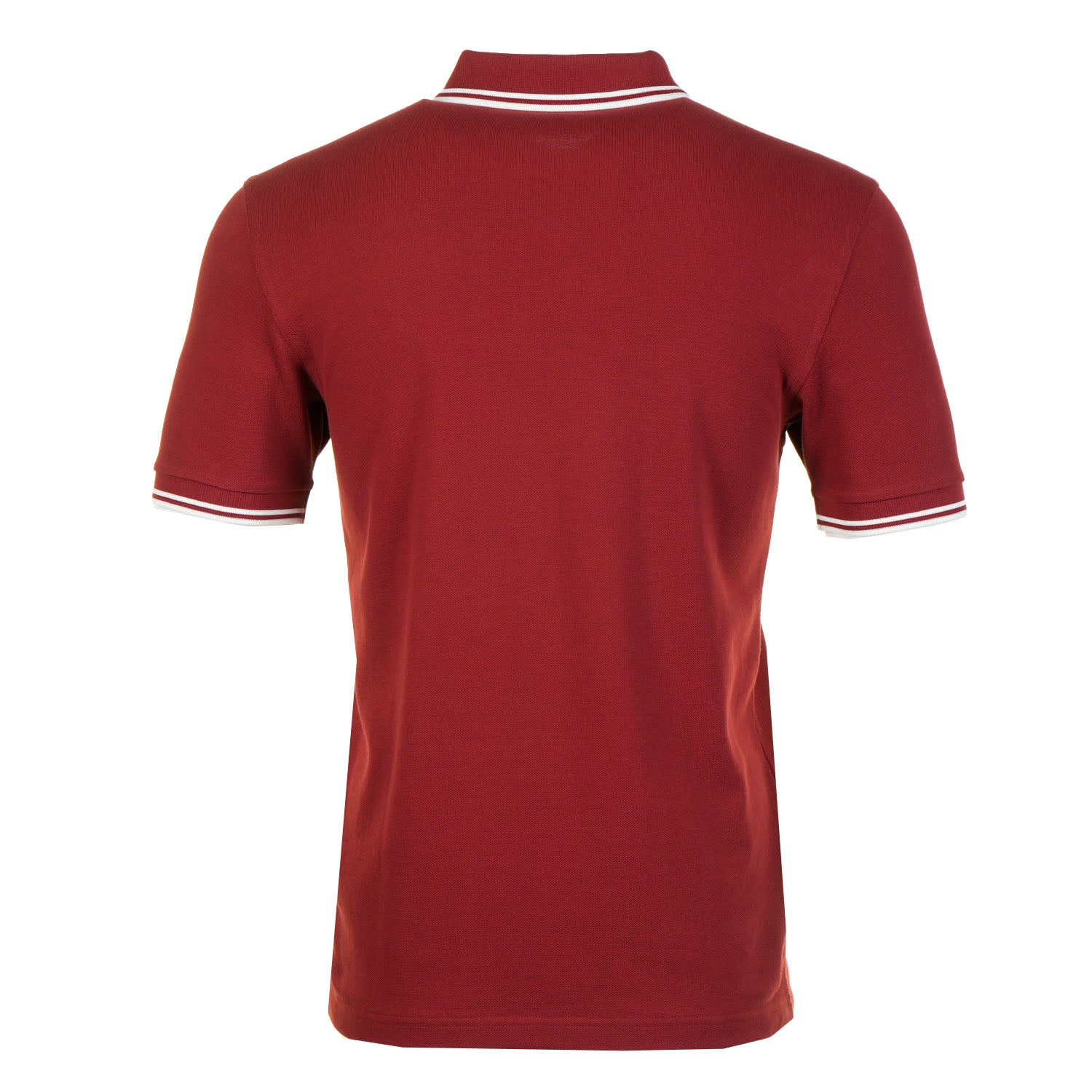 Short Sleeve Twin Tipped Polo Shirt Burnt Red