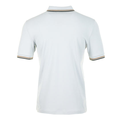 Short Sleeve Twin Tipped Polo Shirt Dusk Blue / Dark Caramel / Night Green