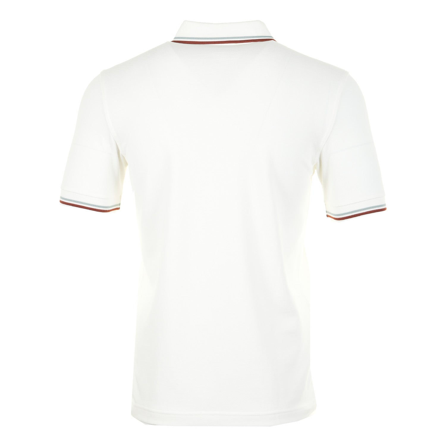 Short Sleeve Twin Tipped Polo Snow White / Silver Blue / Brandy