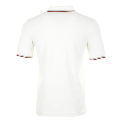 Short Sleeve Twin Tipped Polo Snow White / Silver Blue / Brandy