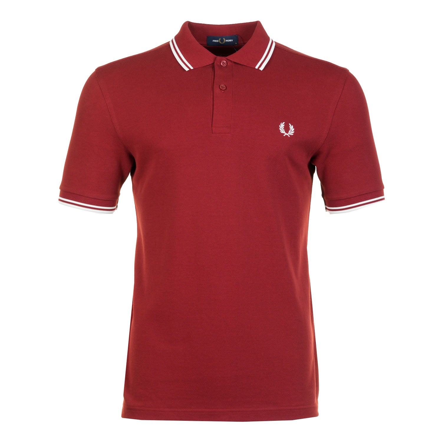 Short Sleeve Twin Tipped Polo Shirt Burnt Red